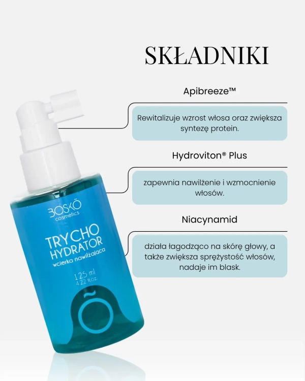 BOSKO Cosmetics Trychohydrator 125 ml – nawilżająca wcierka do skóry głowy
