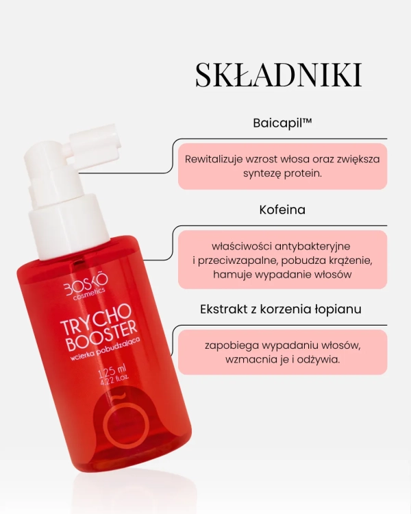 BOSKO Cosmetics Trychobooster 125 ml – pobudzająca wcierka na porost włosów