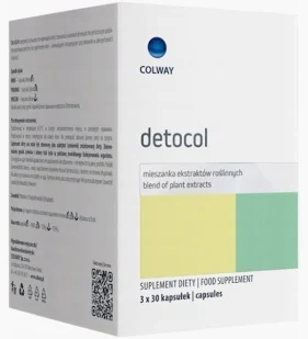 COLWAY DetoCol 3 × 30 kapsułek – zestaw ekstraktów roślinnych RANO, POŁUDNIE, WIECZÓR