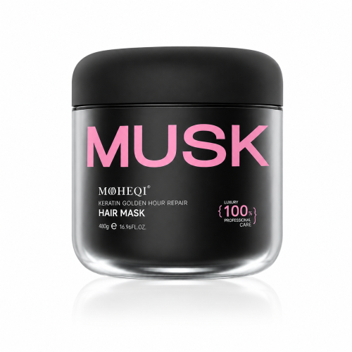 MOCHEQI Musk Keratin Golden Hour Repair – keratynowa maska regenerująca do włosów zniszczonych 480 g