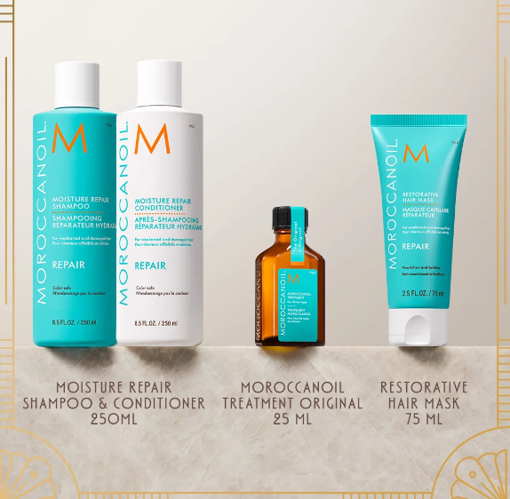 Moroccanoil Świąteczny Zestaw Regenerujący Moisture Repair Holiday Set – do włosów zniszczonych i osłabionych