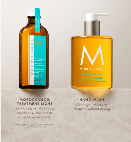 Moroccanoil Hair &amp; Hand Heroes Set Light – zestaw do pielęgnacji włosów cienkich i dłoni, kuracja 100 ml + mydło 360 ml