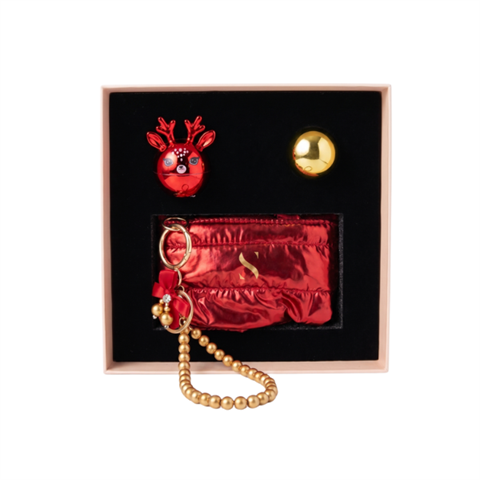 SunewMed+ Christmas Winter Kiss – świąteczny zestaw 2 balsamów do ust z elegancką mini torebką