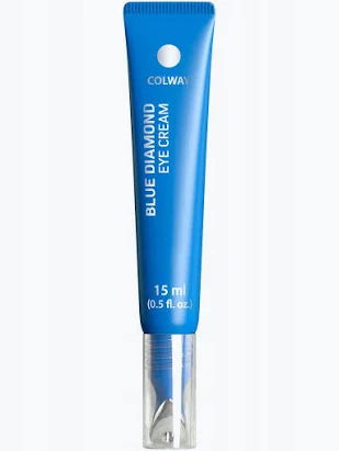 Colway Krem pod Oczy Blue Diamond 15 ml – przeciwzmarszczkowy krem z peptydami na cienie i opuchliznę