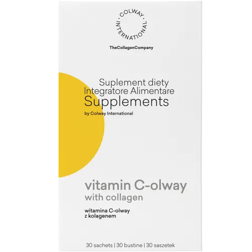 Colway Witamina C-olway z Kolagenem 30 saszetek – naturalna witamina C z dzikiej róży i kolagen rybi