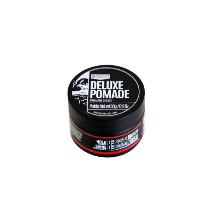 Uppercut Deluxe Tin Duo Deluxe Pomade 100 g + 30 g – zestaw prezentowy z pomadą do włosów, mocne utrwalenie i połysk