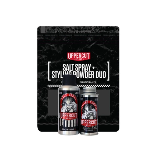 Uppercut Deluxe Zestaw Prezentowy Styling Powder 20 g + Salt Spray 150 ml – puder i spray z solą morską do stylizacji włosów