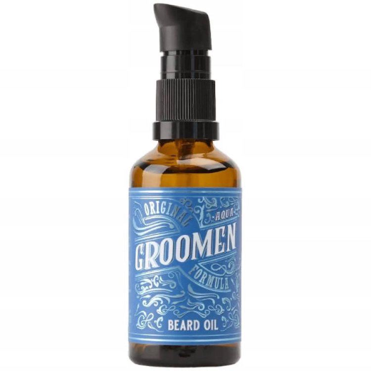 Groomen Aqua – Naturalny olejek do brody z jojobą o morskim zapachu 50 ml