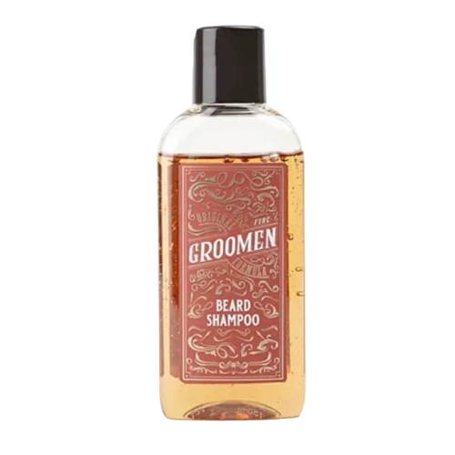 Groomen Fire 150 ml – szampon do brody z ekstraktem z szałwii i soi | Oczyszczanie zarostu, pielęgnacja skóry i zapach pieprzu, szafranu oraz ambry