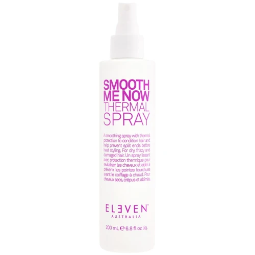 ELEVEN Australia Smooth Me Now Thermal Spray 200 ml – spray termoochronny wygładzający do włosów puszących się z olejkiem arganowym i ochroną do 220°C