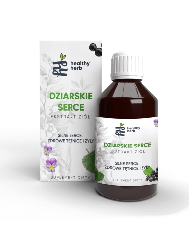 Healthy Herb Dziarskie Serce 250 ml – zioła na serce i krążenie z głogiem melisą aronią i mniszkiem lekarskim