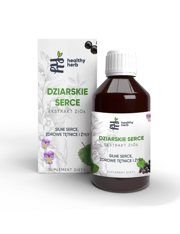 Healthy Herb Dziarskie Serce 250 ml – zioła na serce i krążenie z głogiem melisą aronią i mniszkiem lekarskim