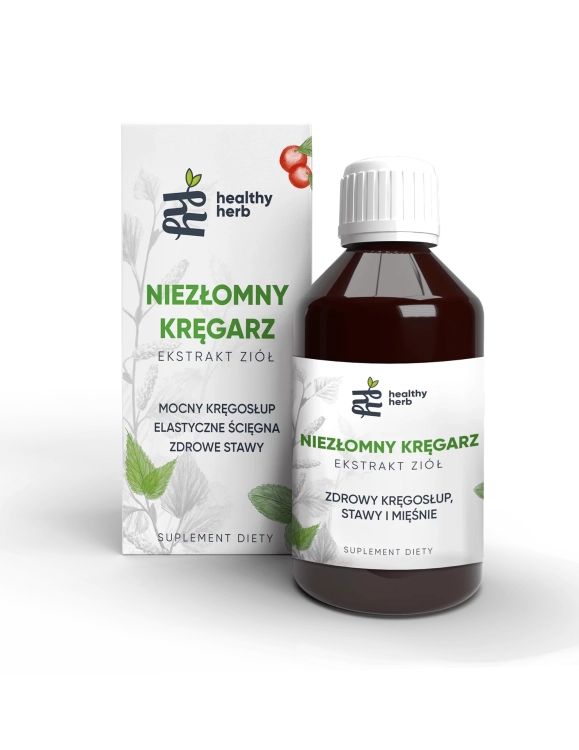Healthy Herb Niezłomny Kręgarz 250 ml – zioła na kręgosłup i stawy z pokrzywą skrzypem brzozą i jarzębiną