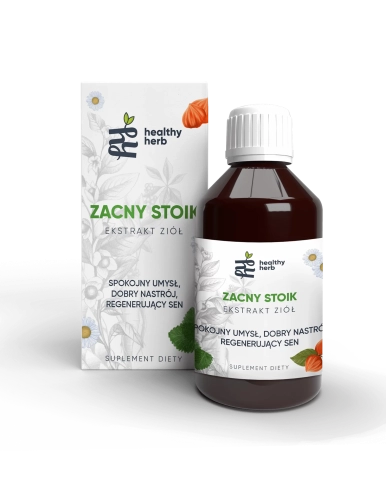 Healthy Herb Zacny Stoik 250 ml – zioła na stres z ashwagandhą melisą chmielem rumiankiem i głogiem