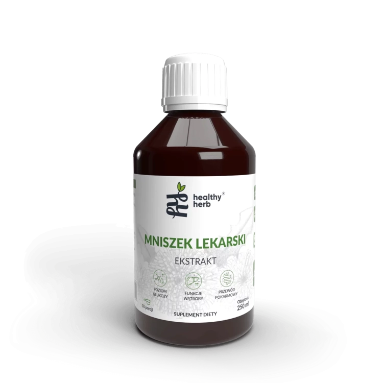 Healthy Herb Mniszek Lekarski 250 ml – ekstrakt z korzenia 4:1 z sokiem malinowym NFC 1000 mg